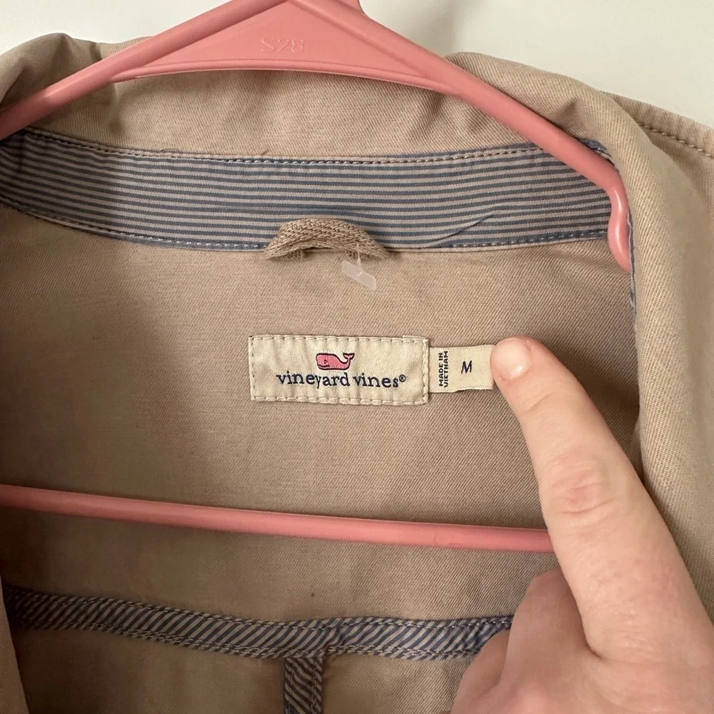 Vineyard Vines Women's Lightweight Beige Utility Jacket Size M